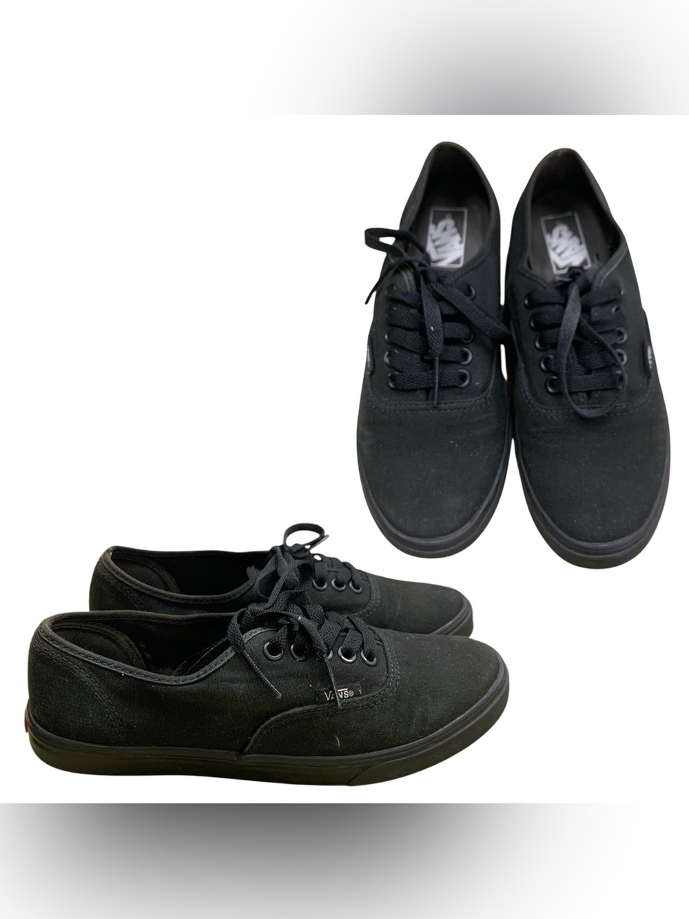 Vans Black Low-Top Canvas Sneakers S7